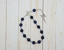 Zeus Pocket Prayer Beads in Blue Tiger Eye: Greek God of the Sky and Storm, Thunder and Lightning, Justice