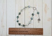 Demeter Pocket Prayer Beads in Tree Agate: Greek Goddess of Grain, the Harvest, the Seasons, and the Afterlife.