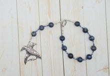 Odin (Woden) Pocket Prayer Beads in Blue Imperial Jasper: Norse God of War and Battle, Magic, Runes, Wisdom, Poetry and Death