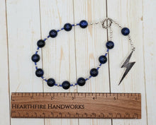 Zeus Pocket Prayer Beads in Blue Tiger Eye: Greek God of the Sky and Storm, Thunder and Lightning, Justice