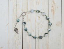 Demeter Pocket Prayer Beads in Tree Agate: Greek Goddess of Grain, the Harvest, the Seasons, and the Afterlife.