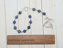 Odin (Woden) Pocket Prayer Beads in Blue Imperial Jasper: Norse God of War and Battle, Magic, Runes, Wisdom, Poetry and Death