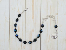 Artemis Prayer Bead Bracelet with Moon: Greek Goddess of the Wilderness, Wild Animals, Huntress, Protector of Young Women and Girls