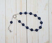 Bast Pocket Prayer Beads in Lapis Lazuli: Egyptian Goddess of Joy, Love, Music and Dance