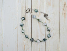Demeter Pocket Prayer Beads in Tree Agate: Greek Goddess of Grain, the Harvest, the Seasons, and the Afterlife.