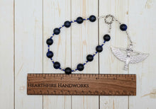 Isis (Aset) Pocket Prayer Beads in Blue Tiger Eye: Egyptian Goddess of Magic, Wisdom, Motherhood