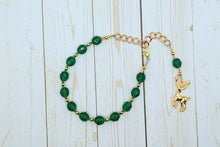 Artemis Prayer Bead Bracelet with Stag: Greek Goddess of the Wilderness, Wild Animals, Huntress, Protector of Young Women and Girls