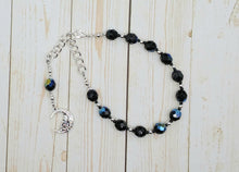 Artemis Prayer Bead Bracelet with Moon: Greek Goddess of the Wilderness, Wild Animals, Huntress, Protector of Young Women and Girls