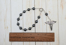 Pocket Prayer Beads in Hematite for the Greek God of Communication, Commerce, Competition, Diplomacy, Athletics, Travel,  and Cleverness