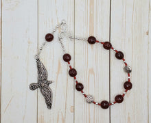 Morrigan Pocket Prayer Beads in Garnet: Irish Celtic Goddess of War, Death, Sovereignty