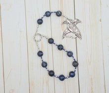 Odin (Woden) Pocket Prayer Beads in Blue Imperial Jasper: Norse God of War and Battle, Magic, Runes, Wisdom, Poetry and Death