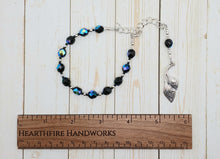 Hades Prayer Bead Bracelet with Lily: Greek God of Death and the Afterlife, Abundance and Wealth, and King of the Underworld