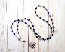 Mokosh Prayer Bead Necklace in Sodalite: Slavic Goddess of Fertility, Spinning, Protector of Women
