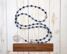 Mokosh Prayer Bead Necklace in Sodalite: Slavic Goddess of Fertility, Spinning, Protector of Women