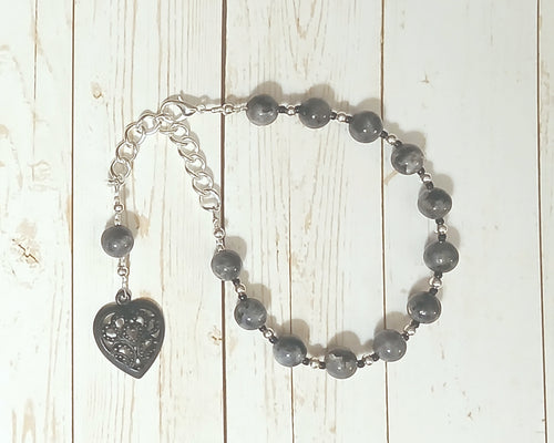 Aphrodite Prayer Bead Bracelet in Labradorite: Greek Goddess of Love and Beauty