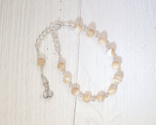 Aphrodite Prayer Bead Bracelet in Mother of Pearl: Greek Goddess of Love and Beauty