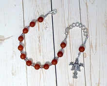 Inanna Prayer Bead Bracelet in Carnelian: Sumerian Mesopotamian Goddess of Love, War, Power, Justice