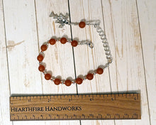 Inanna Prayer Bead Bracelet in Carnelian: Sumerian Mesopotamian Goddess of Love, War, Power, Justice