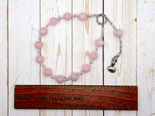 Aphrodite Pocket Prayer Beads in Rose Quartz:  Greek Goddess of Love and Beauty
