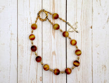 Apollo Pocket Prayer Beads in Golden Tiger Eye with Bow and Arrow: Greek God of Music and Art, Health and Healing, Archery and the Sun