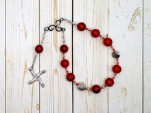 Brigid Pocket Prayer Beads in Carnelian: Irish Celtic Goddess of Poetry, Crafts, Healing