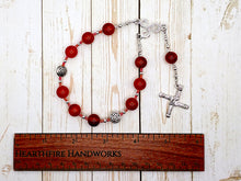Brigid Pocket Prayer Beads in Carnelian: Irish Celtic Goddess of Poetry, Crafts, Healing