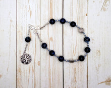 Cailleach (Cailleach Bheara) Pocket Prayer Beads in Blue Imperial Jasper:  Gaelic Celtic Goddess of Winter, Storms, Crone Goddess