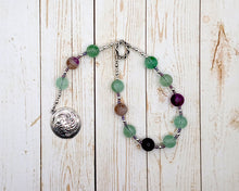 Sigyn Pocket Prayer Beads in Rainbow Fluorite: Norse Goddess of Devotion and Love, Bride of Loki