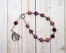Baba Yaga Pocket Prayer Beads in Purple Imperial Jasper: Slavic Witch of Folklore, Giver of Wisdom or of Wrath
