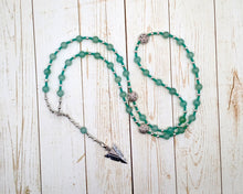 Lugh Prayer Bead Necklace in Aventurine: Irish Celtic God of All Arts and Skills