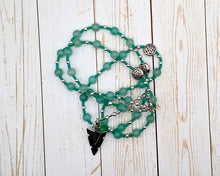 Lugh Prayer Bead Necklace in Aventurine: Irish Celtic God of All Arts and Skills