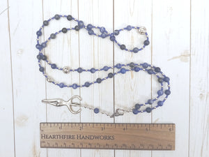 Goddess Prayer Bead Necklace in Sodalite with Nile Goddess Pendant