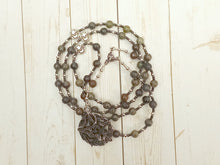 Pentacle Prayer Bead Necklace in Dragon Blood Jasper