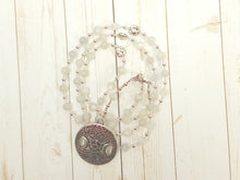 Pentacle Prayer Bead Necklace in Moonstone