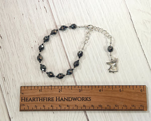 Anubis Prayer Bead Bracelet: Egyptian God of the Underworld and the Afterlife, Guardian of the Dead