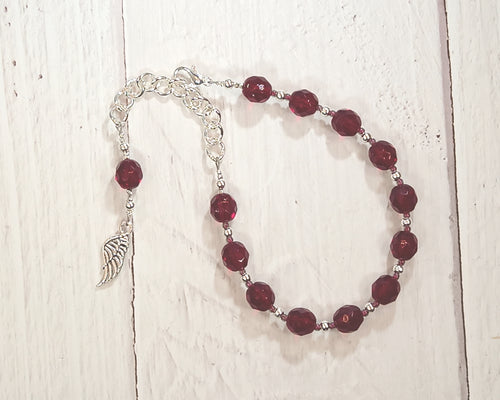 Nemesis Prayer Bead Bracelet: Greek Goddess of Vengeance and Retribution, Punisher of Those who have Evaded Justice