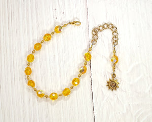 Ra (Re) Prayer Bead Bracelet: Egyptian God of the Sun