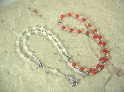 CUSTOM ORDER, RESERVED FOR S: Aphrodite Necklace in Carnelian and Snow Agate