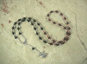 CUSTOM ORDER, RESERVED FOR S: Anubis Necklace in Garnet and Onyx