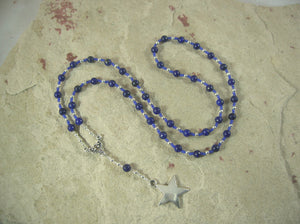 CUSTOM ORDER, RESERVED FOR S: Nuit/Nut Prayer Bead Necklace in Lapis Lazuli