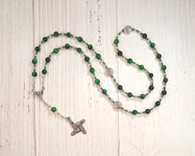 Brigid Prayer Bead Necklace in Green Tiger Eye: Irish Celtic Goddess of Poetry, Crafts, Healing