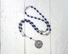 Epona Prayer Bead Necklace in Lapis Lazuli:  Gaulish Celtic Goddess of the Horse