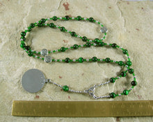 Epona Prayer Bead Necklace in Green Tiger Eye: Gaulish Celtic Goddess of the Horse - Hearthfire Handworks 