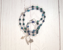 Prayer Bead Necklace in Chrysocolla/Lapis for the Matronae (Mothers): Germanic and Gaulish Celtic Goddesses of Abundance and Protection