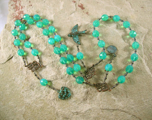 Aphrodite Prayer Beads: Greek Goddess of Love and Beauty, Born of Seafoam - Hearthfire Handworks 