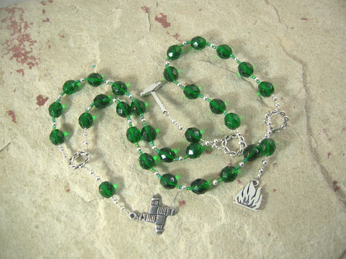 Brigid (Brighid, Brigit) Prayer Beads in Green: Irish Celtic Goddess of Poetry, Crafts, Healing