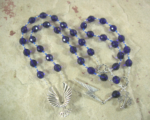 Zeus Prayer Beads: Greek God of the Sky and Storm, Thunder and Lightning, Justice - Hearthfire Handworks 