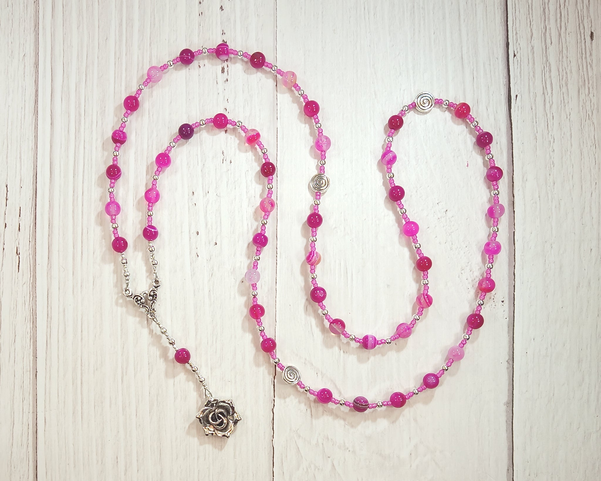 THE ELEVEN] Necklace: Pink/Blue [Large Beads] | BAM-BAM
