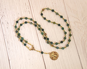 Artemis Prayer Bead Necklace in Moss Agate: Greek Goddess of  the Wild, Protector of Young Women