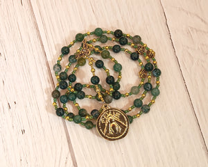 Artemis Prayer Bead Necklace in Moss Agate: Greek Goddess of  the Wild, Protector of Young Women